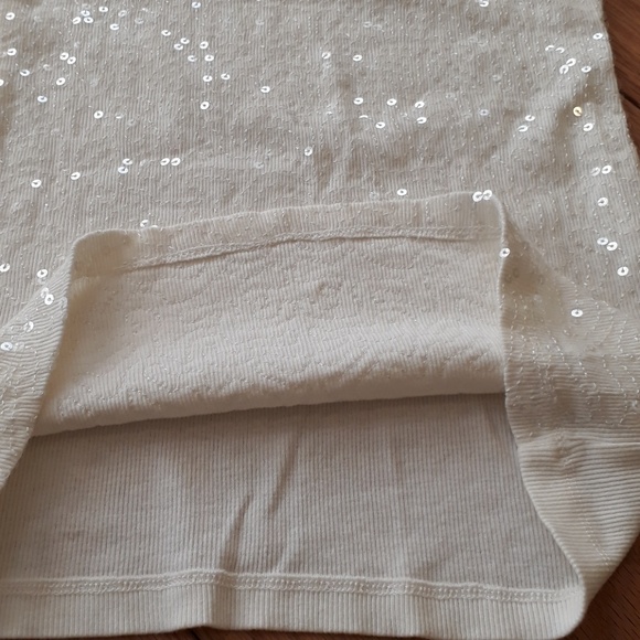 *SOLD* Roz & Ali Off White Sequin Tank Top Size S - Picture 8 of 8